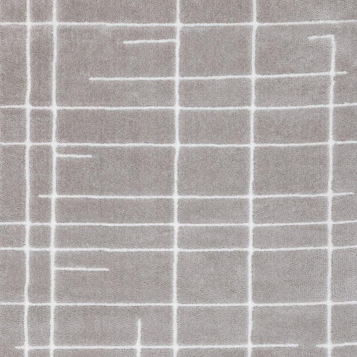 8' X 11' Striped Area Rug (660268) - Gray / White