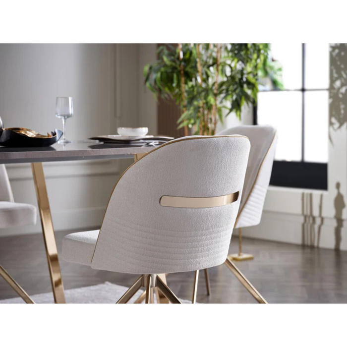 Bellona Veronica Dining Chair (6345) 2pcs - Metal Leg