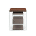 Reversible walnut wooden desk with glass panels, drawers, and shelves by Chintaly, featuring a rotatable design for versatile workspace setup.