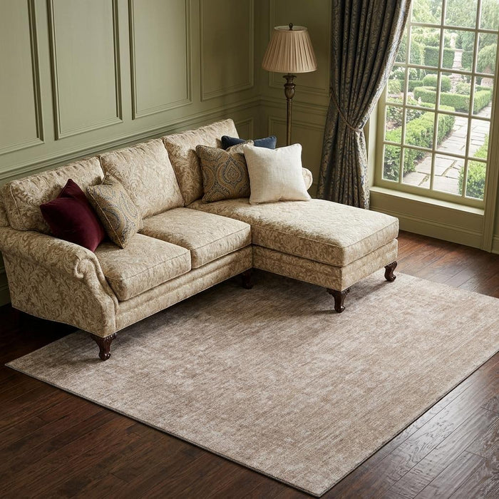 10' X 14' Oriental Washable Area Rug With UV Protection (695846) - Copper / Rust