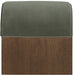 Meridian Furniture Sable velvet upholstered bench with plush cushioning and wooden legs, ideal for living room or entryway decor.
