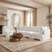 Meridian Furniture Hammond velvet performance fabric 5-piece L-shaped sectional sofa with plush upholstery and modern design.