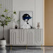 Modern Giga lacquered 4-door sideboard with sleek storage, ideal for living rooms, kitchens, entryways, and offices.