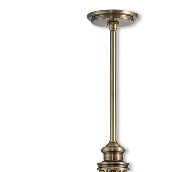 21" Five Light Dimmable Chandelier With Shades - Antiqued Brass