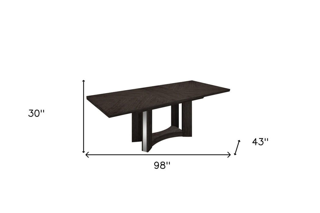 98" Solid Wood Dining Table - Gray