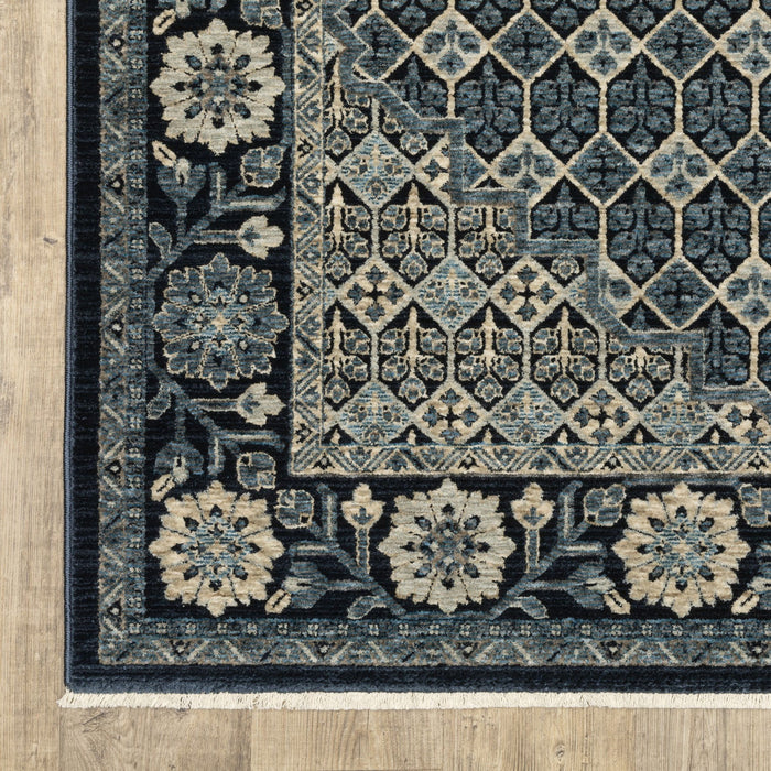 10' X 13' Oriental Area Rug With Fringe - Ivory