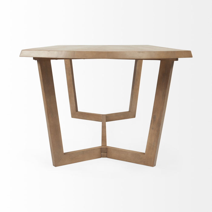 92" Solid Wood Trestle Base Dining Table - Natural
