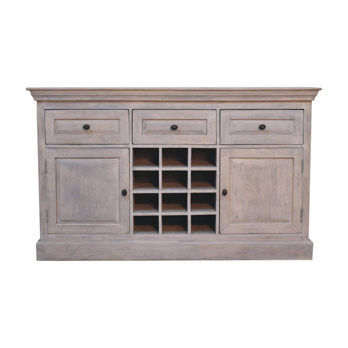 Solid Wood Fireplace TV Stand (720016) - Brown