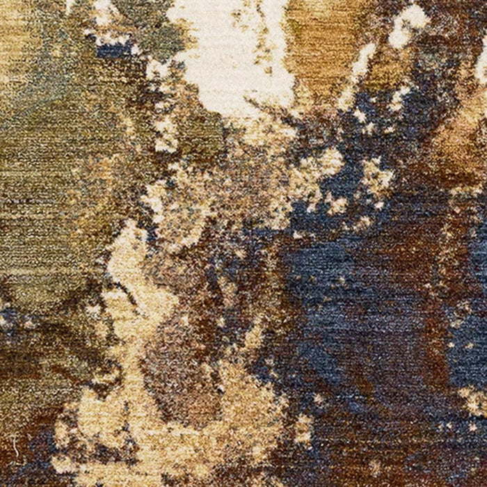 8' X 10' Abstract Area Rug (660240) - Beige / Blue / Brown
