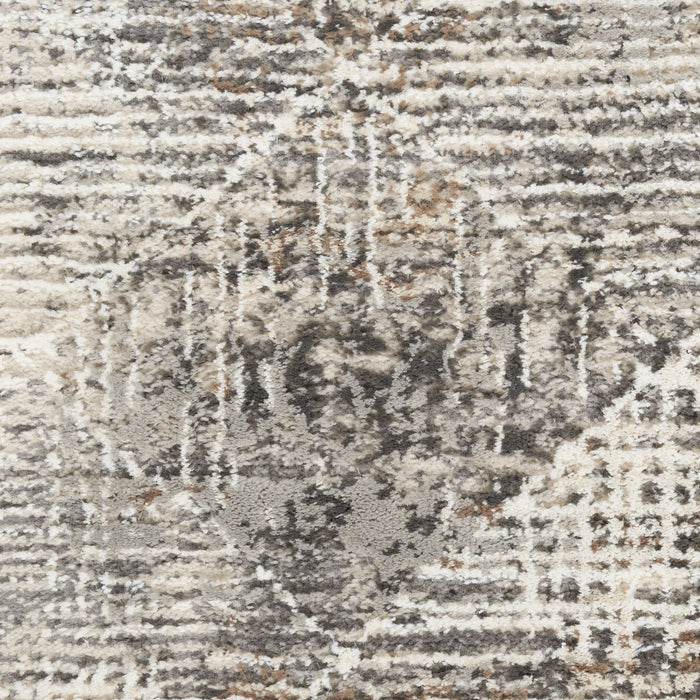 8' X 10' Geometric Non Skid Area Rug - Charcoal