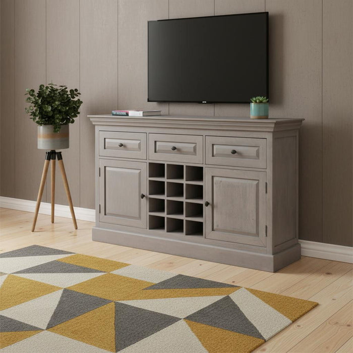 Solid Wood Fireplace TV Stand (720016) - Brown