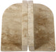 Marble bookend by Meridian Furniture, made of genuine travertine marble, featuring a sleek, modern design for book organization.