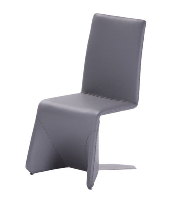 Faux Leather Dining Room Side Chairs (Set of 2) - Gray