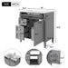 Giga bathroom vanity with top sink, storage cabinet, two drawers, and tip-out drawer for organized bathroom storage