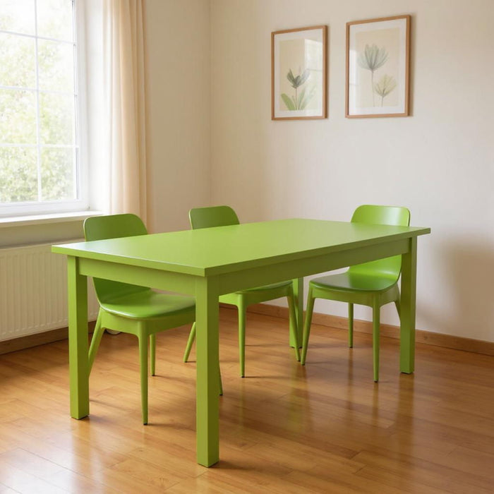 60" Solid Wood Dining Table - Chartreuse