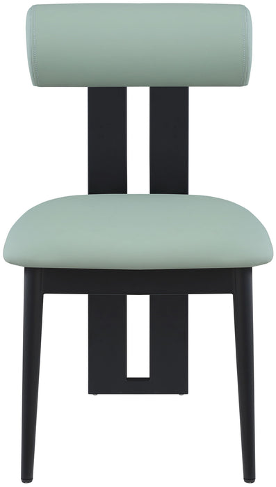 Dario - Faux Leather Dining Chair With Black Frame (Set of 2)