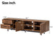 Giga walnut 78-inch TV stand with deep drawers, cable management, and soft-close hinges for TVs up to 85 inches.
