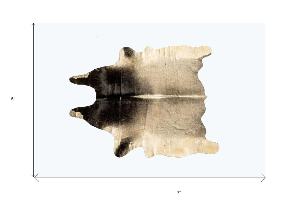 5' x 7' Normande Cowhide Ombre Cowhide Handmade Area Rug - Gray