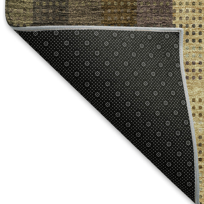 10' X 14' Plaid Washable Area Rug With UV Protection (676452) - Brown / Ivory / Plum
