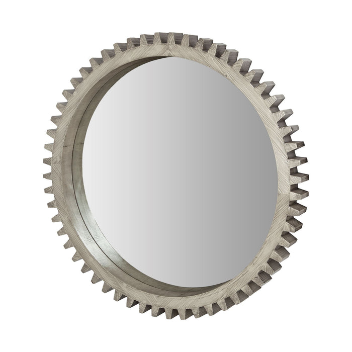 44" Abstract Framed Accent Mirror - Silver