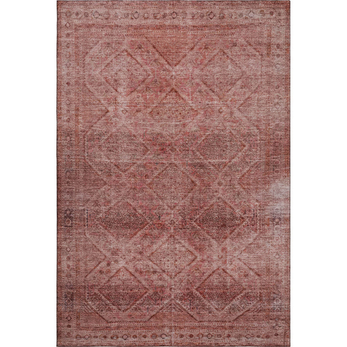 10' X 14' Geometric Washable Area Rug With UV Protection (716761) - Pink / Mauve