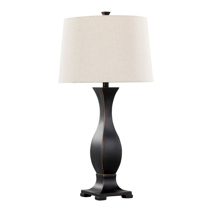 Riley - 29" Polyresin Table Lamp (Set of 2) - Oil Rubbed Bronze Polyresin With Oat Linen Shade from Grandview Gallery