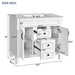 Giga bathroom vanity with top sink, basin on cabinet featuring two soft-closing doors and two drawers, modern bathroom storage unit