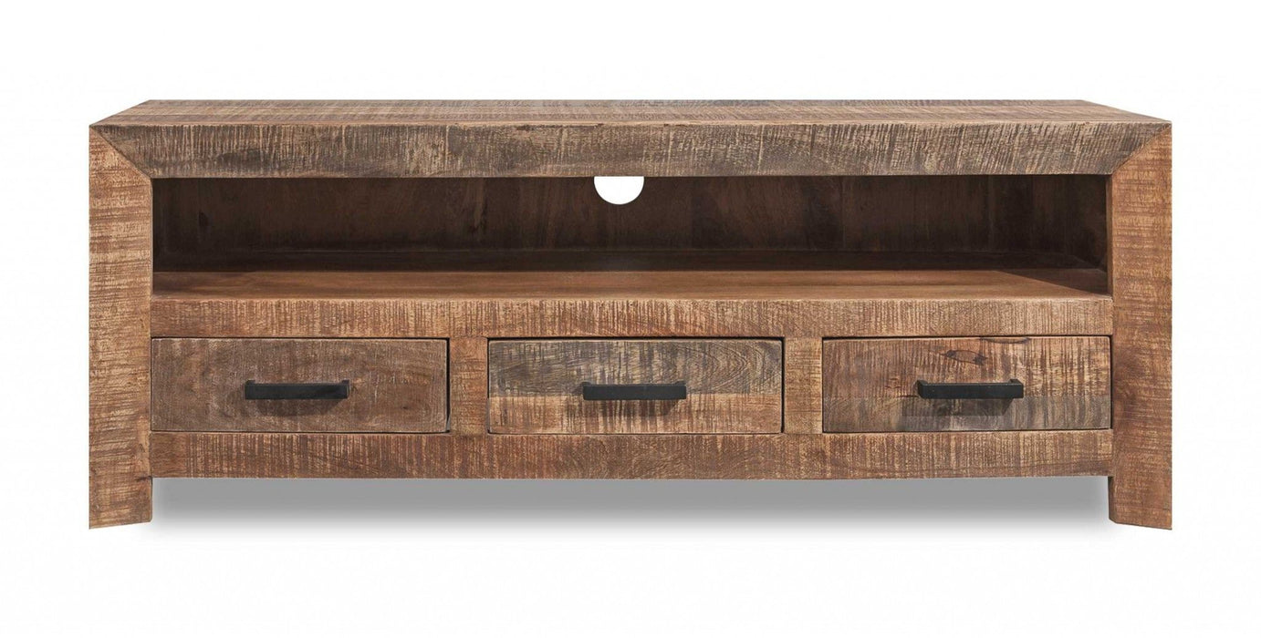 Solid Wood Console Table - Natural And Brown