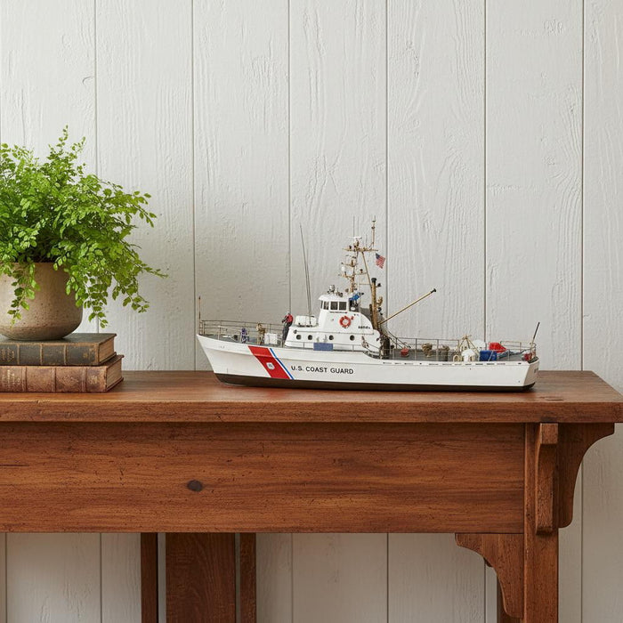 Hand Painted Model Boat (624247) - White