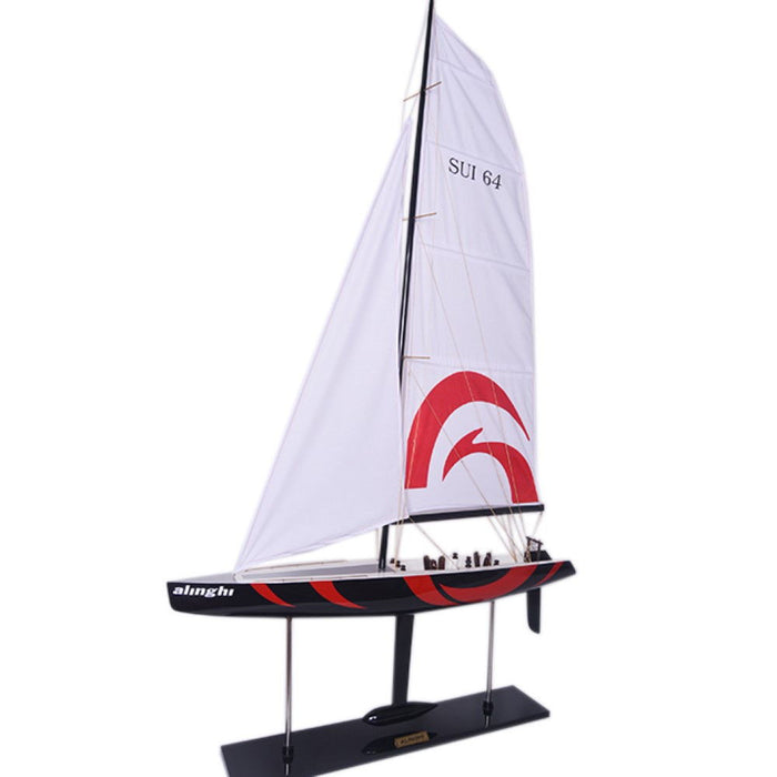 Hand Painted Model Boat (624692) - White / Black
