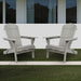 Set of two Giga outdoor wooden lounge patio chairs in solid cedar, folding Adirondack style for garden relaxation.