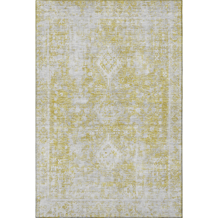 10' X 14' Oriental Washable Area Rug With UV Protection (691998) - Gold / Silver