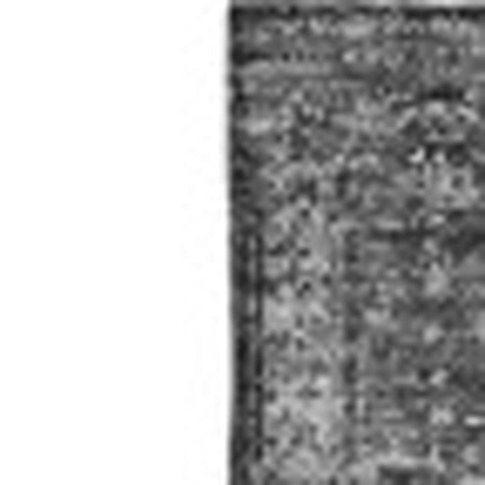 10' X 14' Floral Washable Area Rug With UV Protection (651172) - Charcoal / Silver