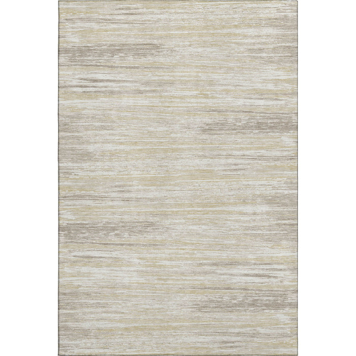 10' X 14' Striped Washable Area Rug With UV Protection (671192) - Beige / Ivory