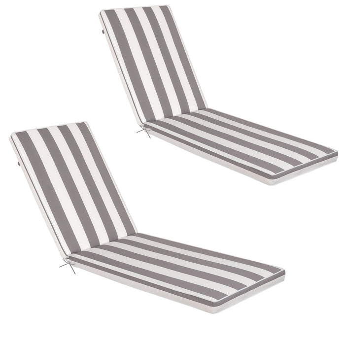 Giga outdoor lounge chair cushion set with back and seat cushions for patio chaise lounge furniture, plush and weather-resistant.