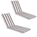 Giga outdoor lounge chair cushion set with back and seat cushions for patio chaise lounge furniture, plush and weather-resistant.
