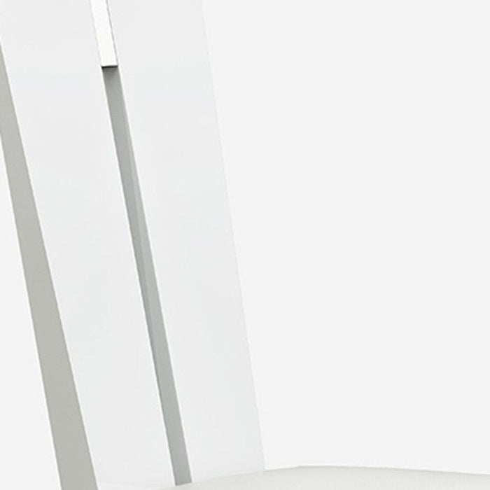 Upholstered Faux Leather Ladder Back Dining Side Chairs (Set of 2) - White