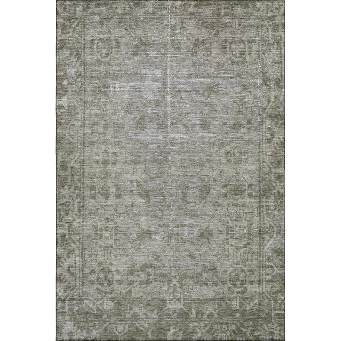 10' X 14' Oriental Washable Area Rug With UV Protection (691974) - Taupe / Beige