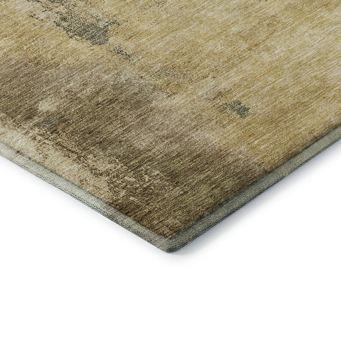 10' X 14' Abstract Washable Area Rug With UV Protection (683542) - Sage / Beige