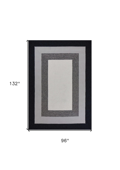 8' x 11' UV Treated Polypropylene Area Rug - Charcoal