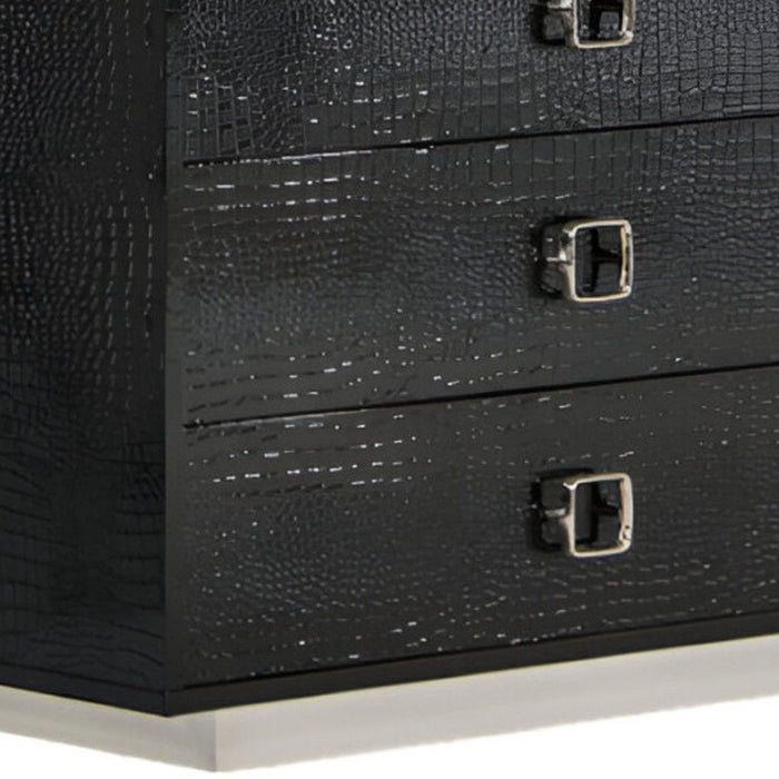 6 Drawer Double Dresser - Black