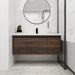 Giga floating bathroom vanity with resin sink and soft-close doors, modern design, mounted on wall with sleek finish.