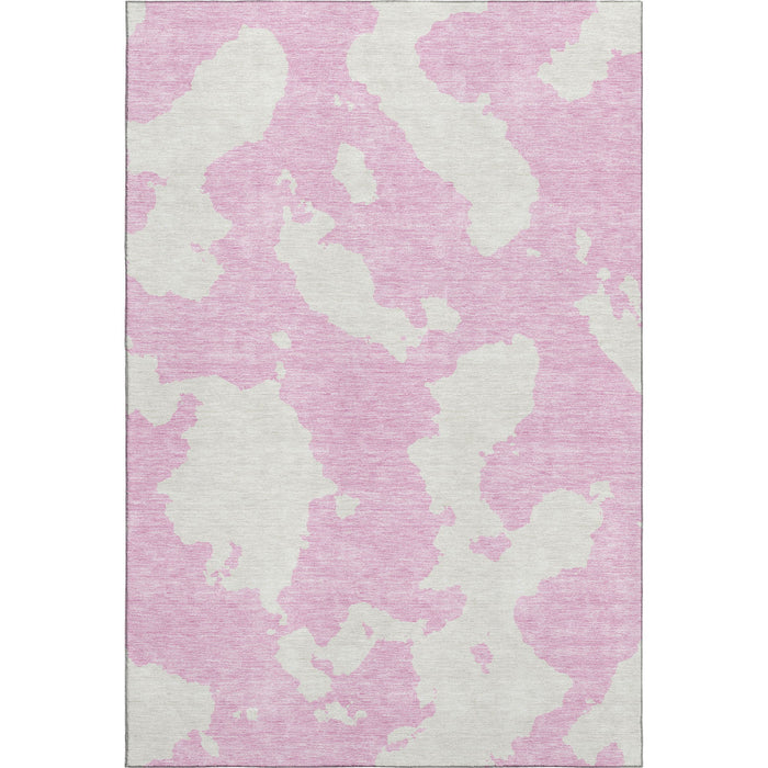 10' X 14' Abstract Washable Area Rug With UV Protection (677052) - Pink / Ivory