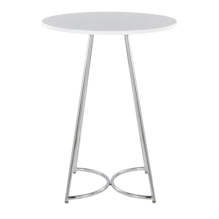 Cece - Counter Table - Chrome Metal