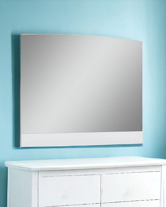 45" Framed Mounted Dresser Mirror - White