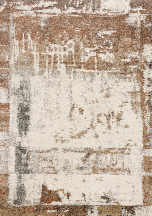 5' X 8' Abstract Area Rug (660029) - Beige / Brown