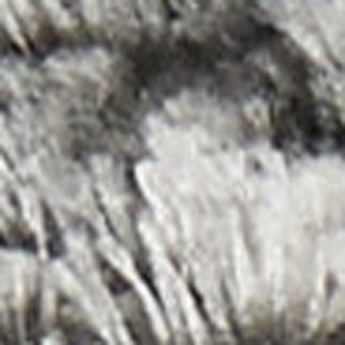 8' X 10' Abstract Shag Area Rug - Ivory And Charcoal
