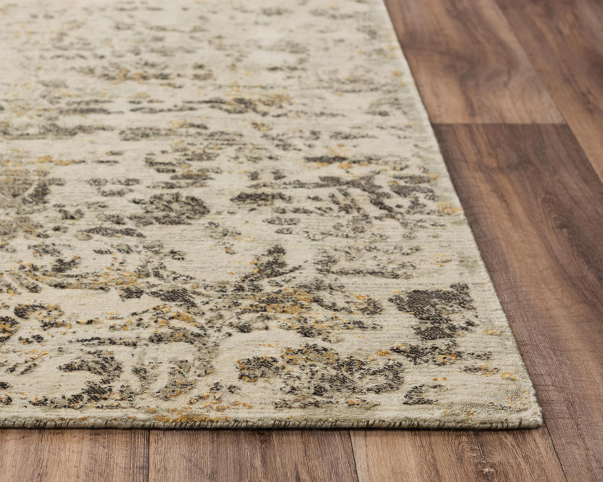 8' X 10' New Zealand Lambs Wool Abstract Hand Carved Handmade Area Rug (748022) - Beige / Copper / Brown