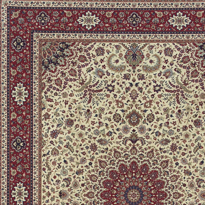 5' X 8' Oriental Area Rug - Ivory / Red