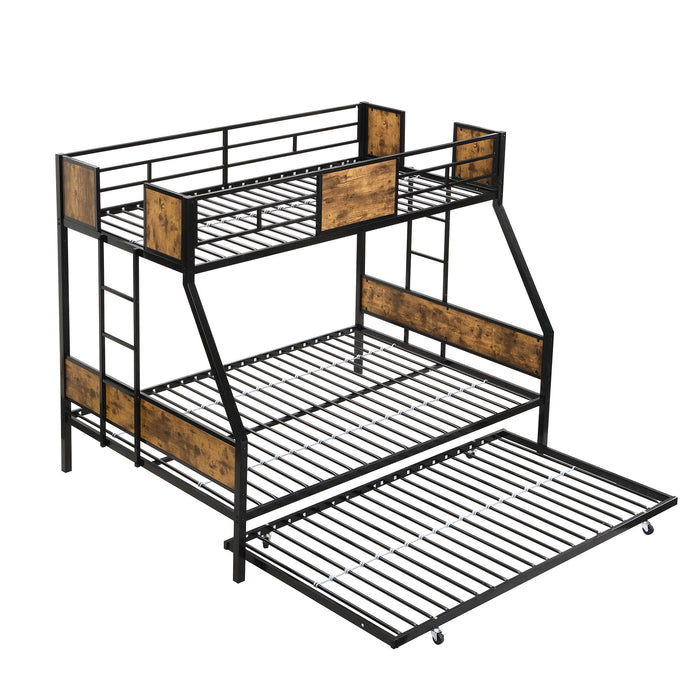 Modern Giga metal bunk bed with dual side ladder, featuring sleek metal design and sturdy construction for space-saving sleeping.